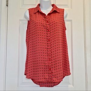 Dress barn Women Tank Top, Orange color Top,Size M